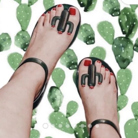 Katy Perry cactus gel sandals 5 size new - Picture 2 of 4